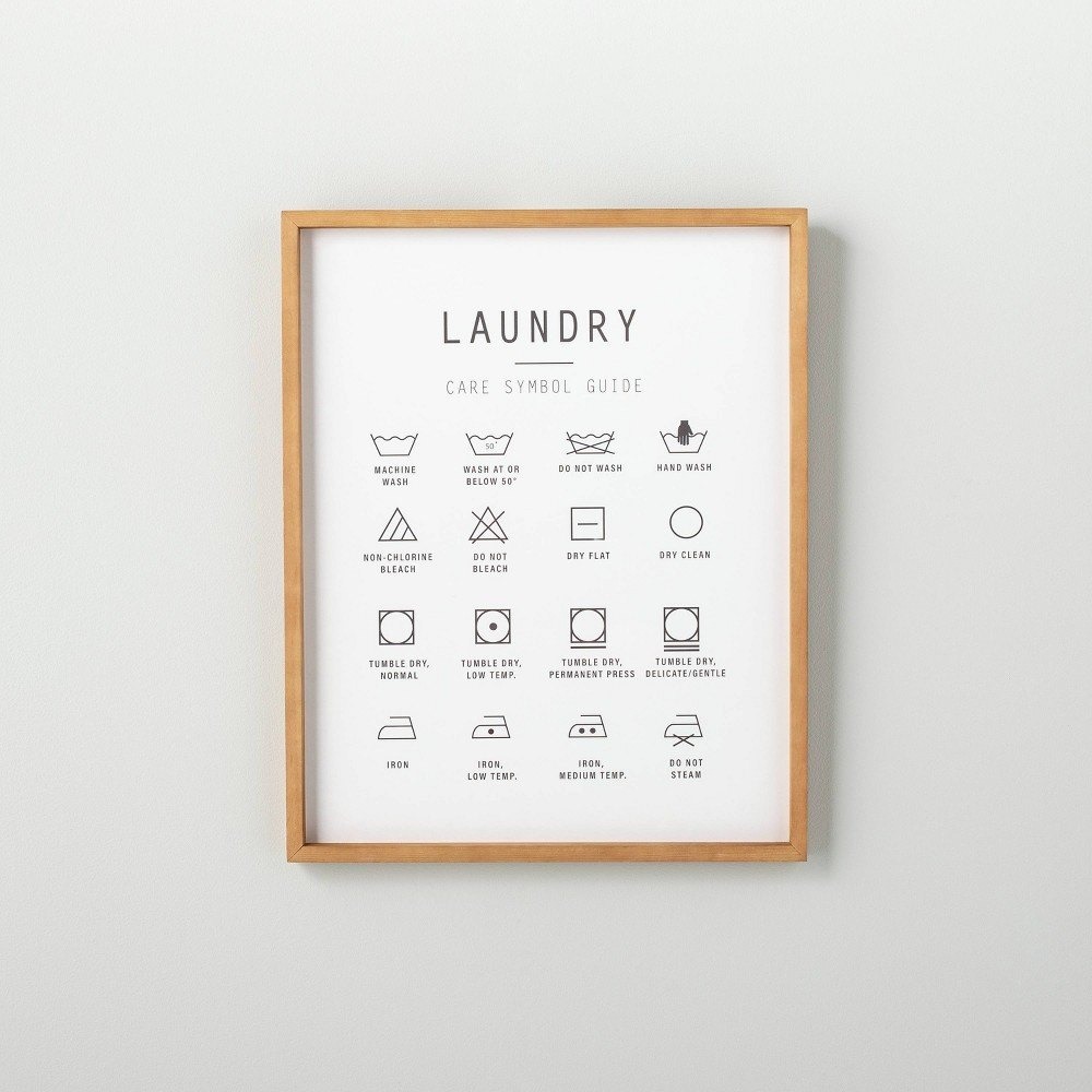 Laundry Care Infographic Framed Sign Wall Art 16x20 - Hearth & Hand Magnolia